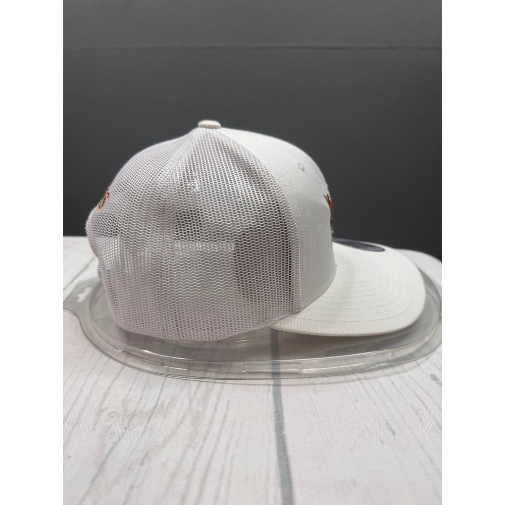 Vargas Trucker Hat Mens White Embroidered Snapback Mesh Cap OSFA - Picture 5 of 7